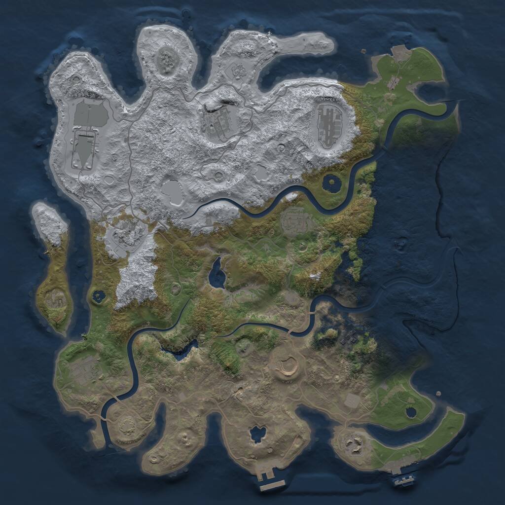 Rust Map: Procedural Map, Size: 4000, Seed: 1791307973, 15 Monuments