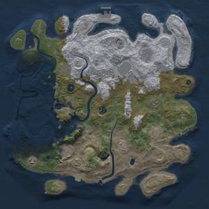Thumbnail Rust Map: Procedural Map, Size: 4000, Seed: 918848214, 15 Monuments