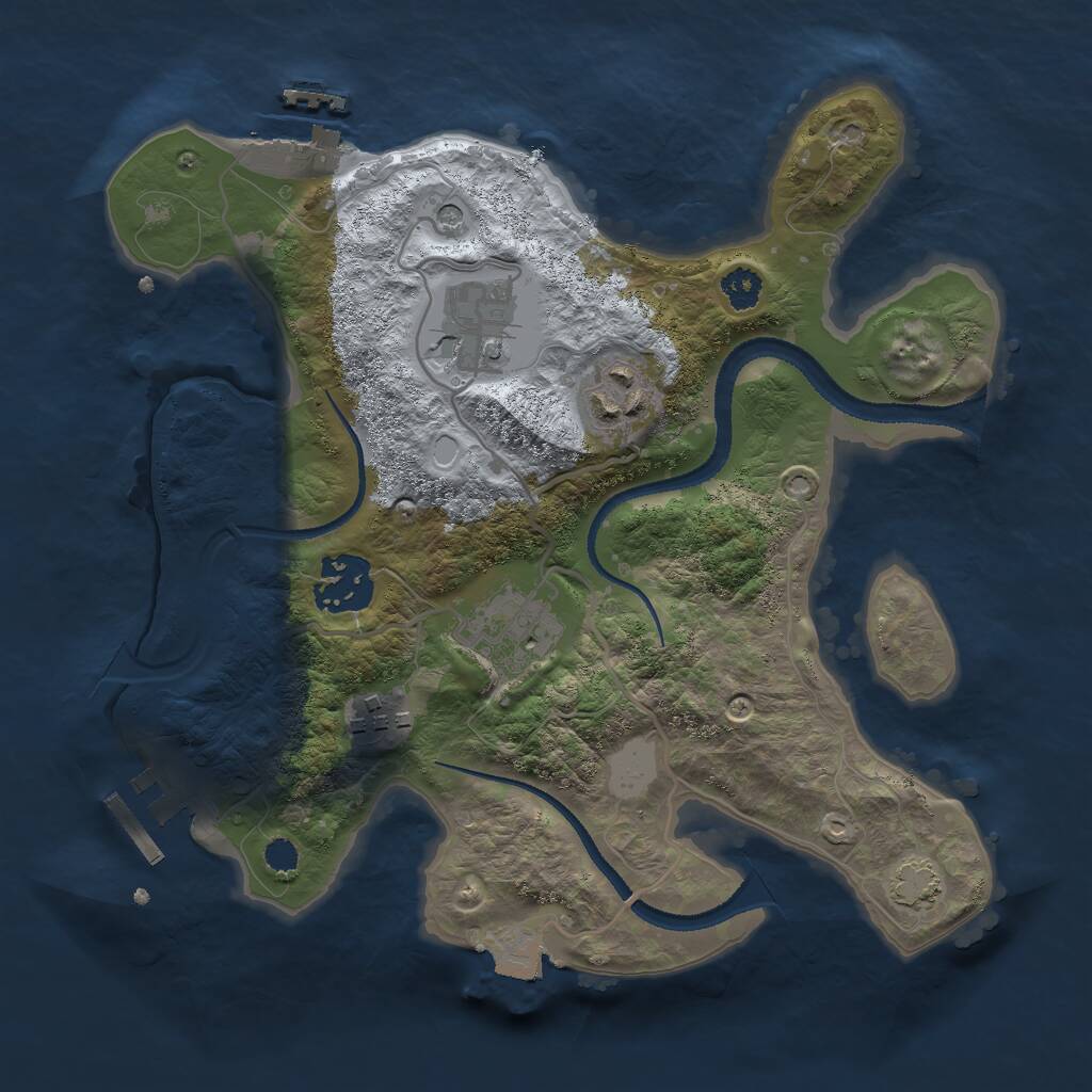 Rust Map: Procedural Map, Size: 2700, Seed: 1786968081, 10 Monuments