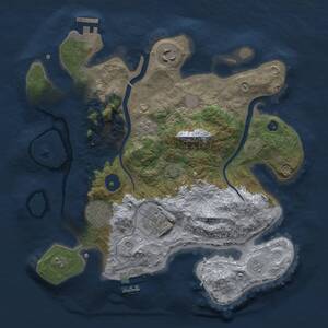 Thumbnail Rust Map: Procedural Map, Size: 3000, Seed: 1396261648, 10 Monuments