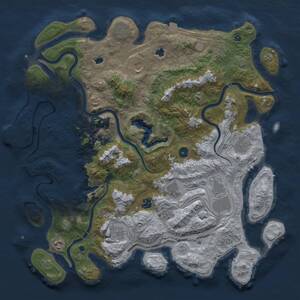 Thumbnail Rust Map: Procedural Map, Size: 4500, Seed: 770071238, 15 Monuments