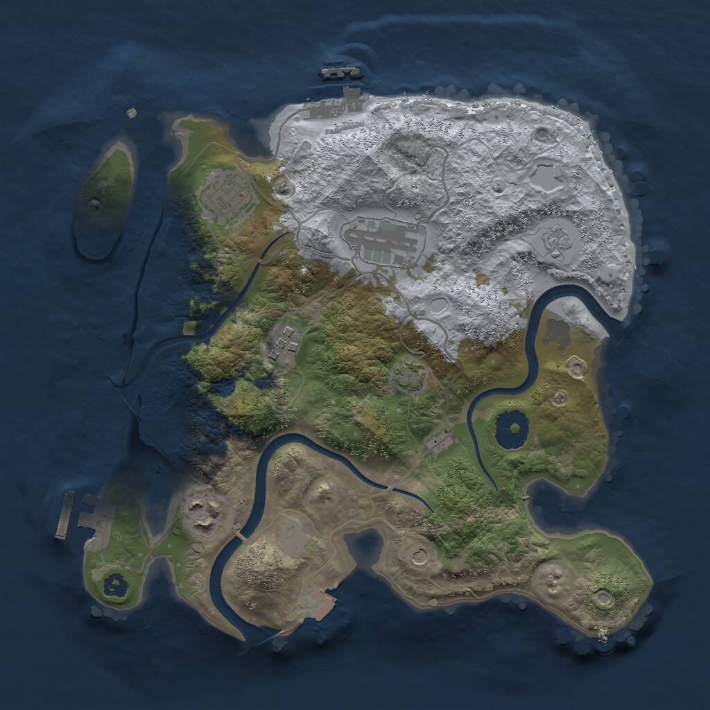 Rust Map: Procedural Map, Size: 2900, Seed: 49876, 10 Monuments