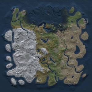 Thumbnail Rust Map: Procedural Map, Size: 4500, Seed: 1862446979, 16 Monuments