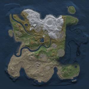 Thumbnail Rust Map: Procedural Map, Size: 3000, Seed: 1814145129, 13 Monuments