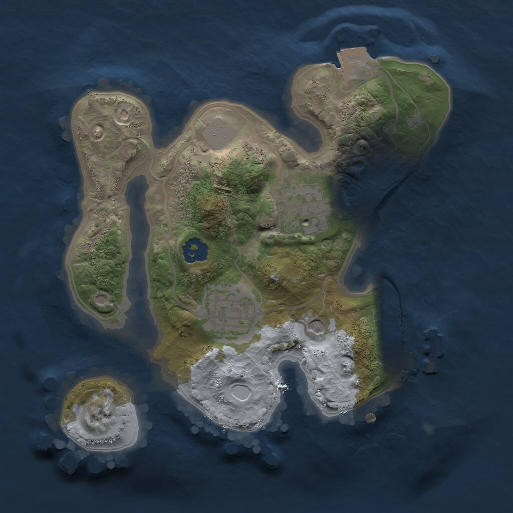 Rust Map: Procedural Map, Size: 2000, Seed: 12121999, 5 Monuments