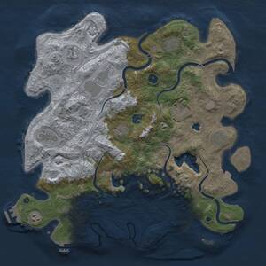 Thumbnail Rust Map: Procedural Map, Size: 4250, Seed: 540508239, 16 Monuments