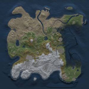 Thumbnail Rust Map: Procedural Map, Size: 3500, Seed: 63856, 14 Monuments