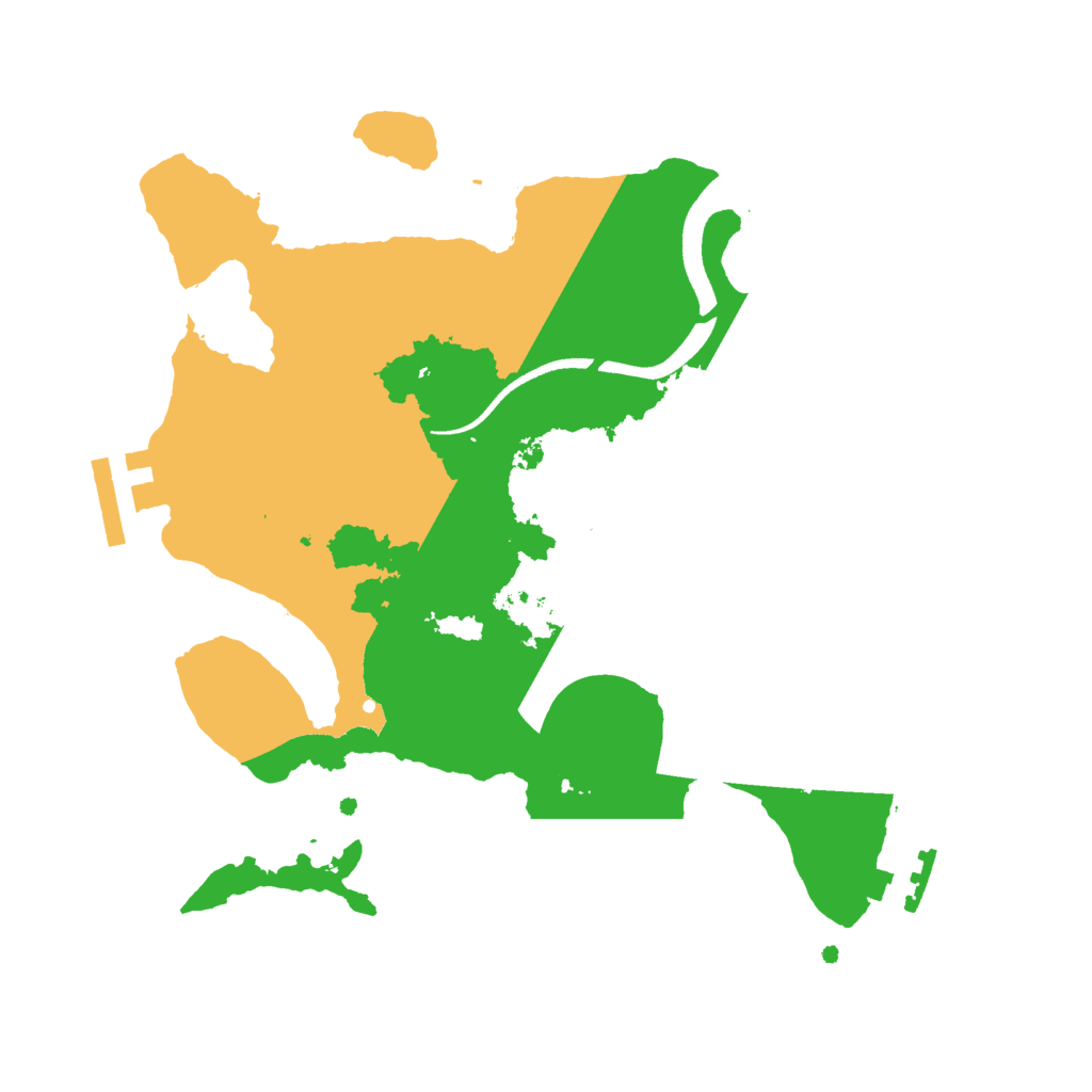 Biome Rust Map: Procedural Map, Size: 2500, Seed: 77495088
