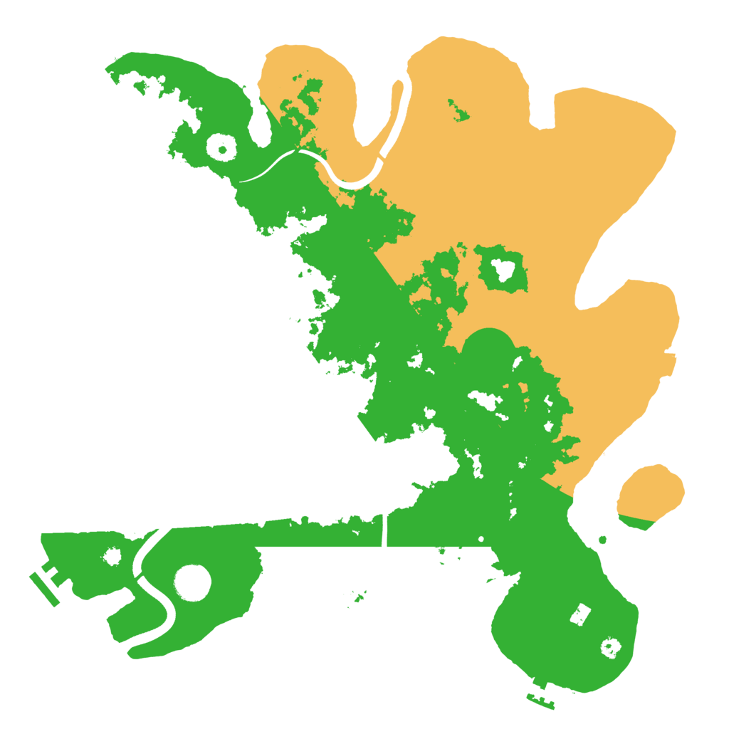 Biome Rust Map: Procedural Map, Size: 3700, Seed: 54877