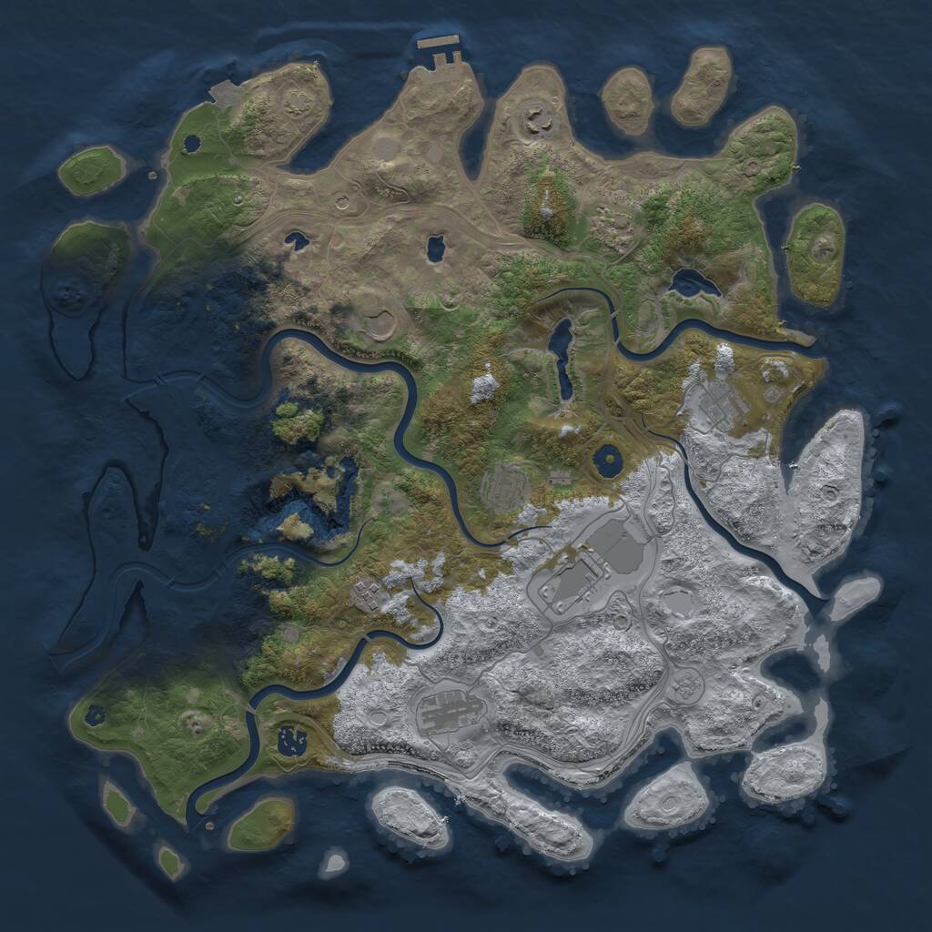 Rust Map: Procedural Map, Size: 4500, Seed: 149967425, 14 Monuments