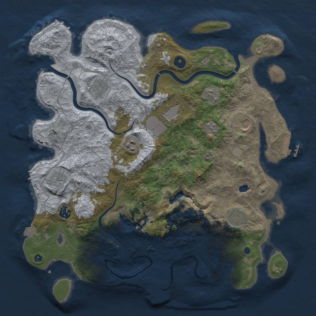 Rust Map: Procedural Map, Size: 4000, Seed: 1762889481, 14 Monuments