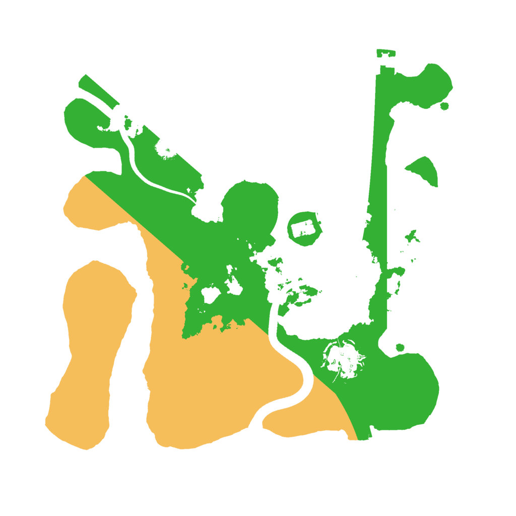 Biome Rust Map: Procedural Map, Size: 2500, Seed: 91132
