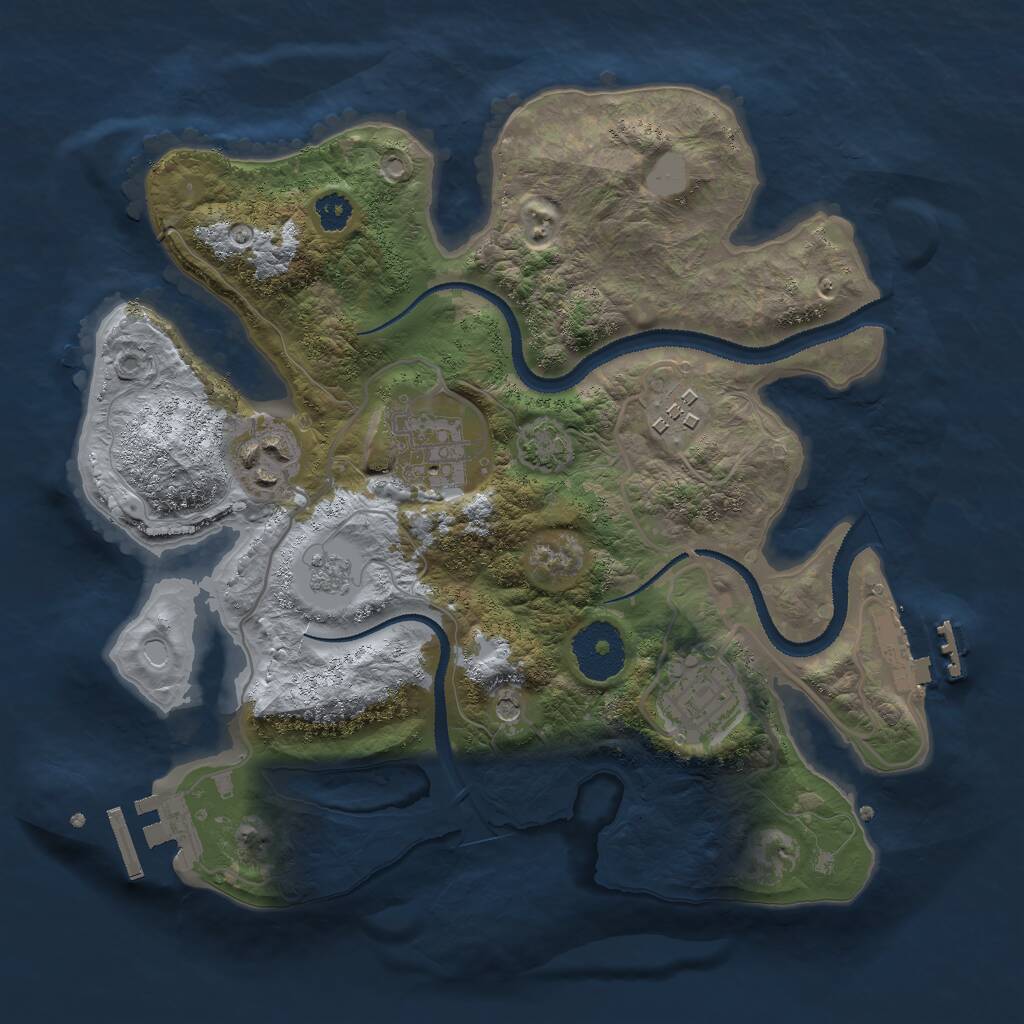 Rust Map: Procedural Map, Size: 2800, Seed: 1917912951, 10 Monuments