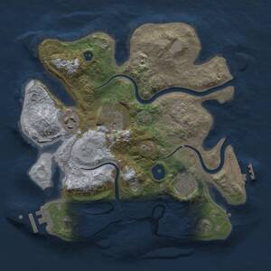 Thumbnail Rust Map: Procedural Map, Size: 2800, Seed: 1917912951, 10 Monuments