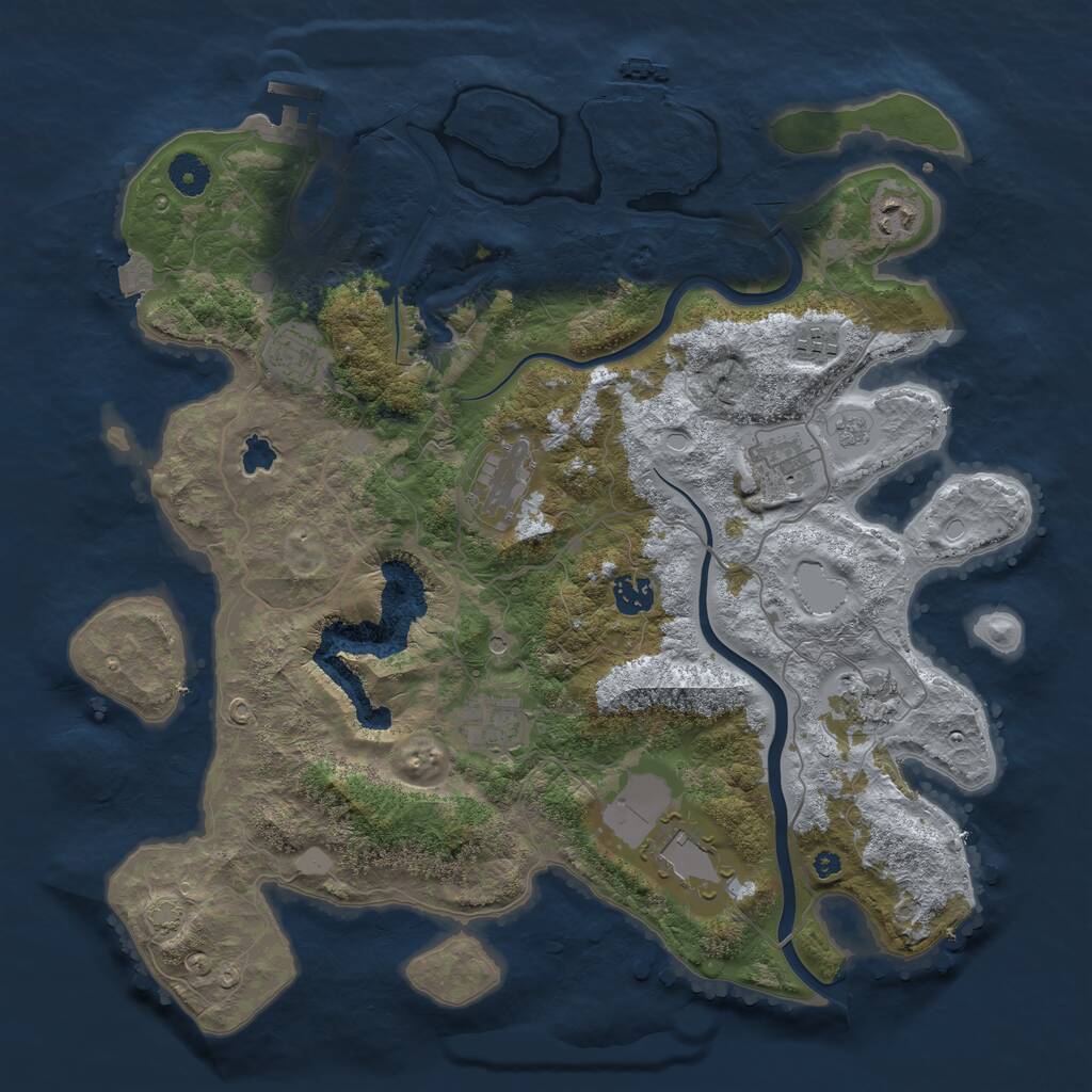Rust Map: Procedural Map, Size: 4000, Seed: 1478775398, 15 Monuments