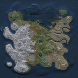 Thumbnail Rust Map: Procedural Map, Size: 3500, Seed: 954207972, 15 Monuments
