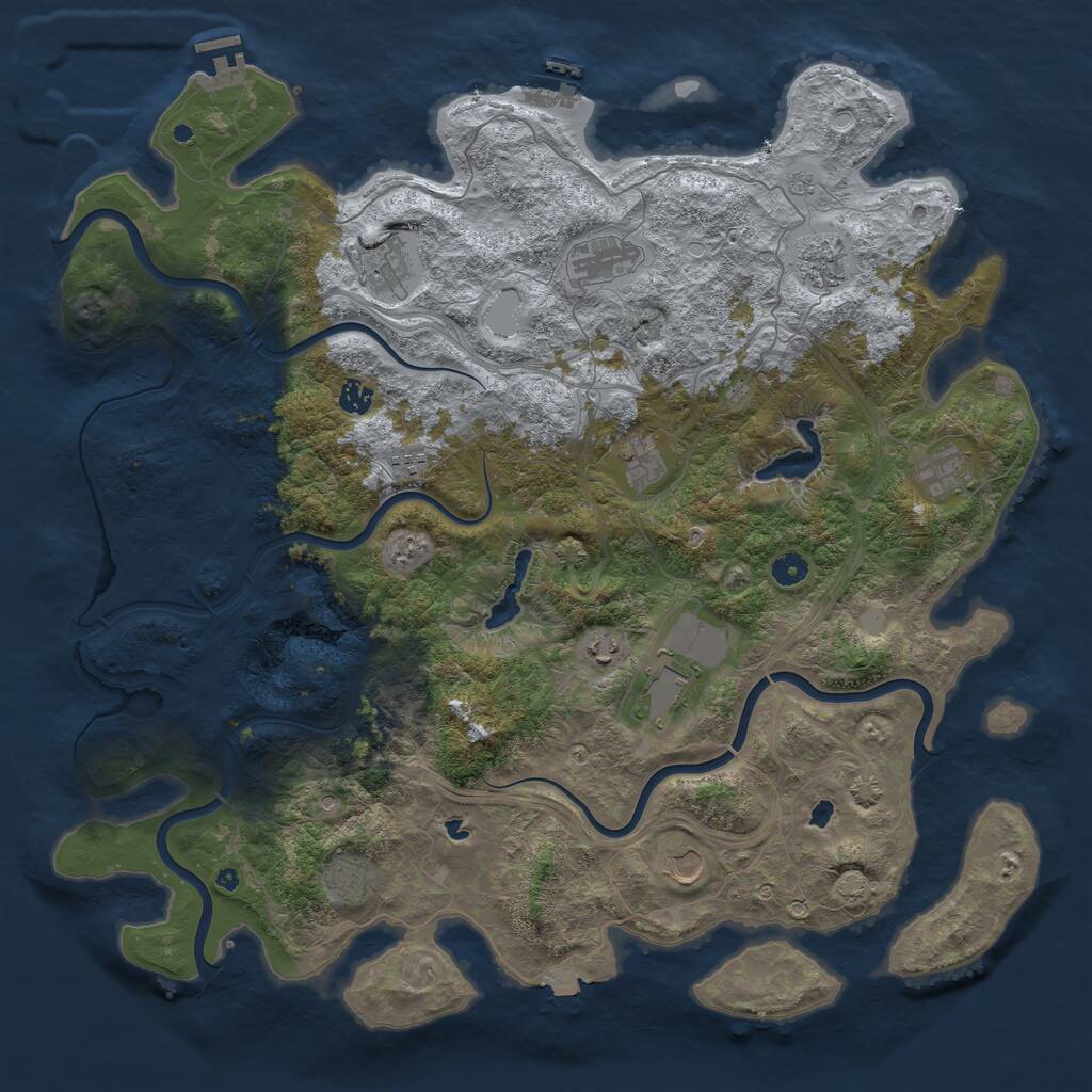Rust Map: Procedural Map, Size: 4800, Seed: 857068156, 17 Monuments