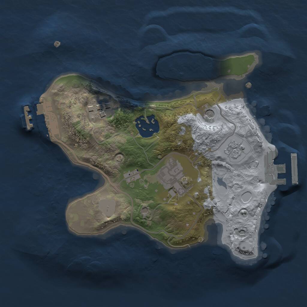 Rust Map: Procedural Map, Size: 2000, Seed: 1405, 8 Monuments