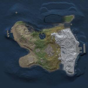 Thumbnail Rust Map: Procedural Map, Size: 2000, Seed: 1405, 8 Monuments
