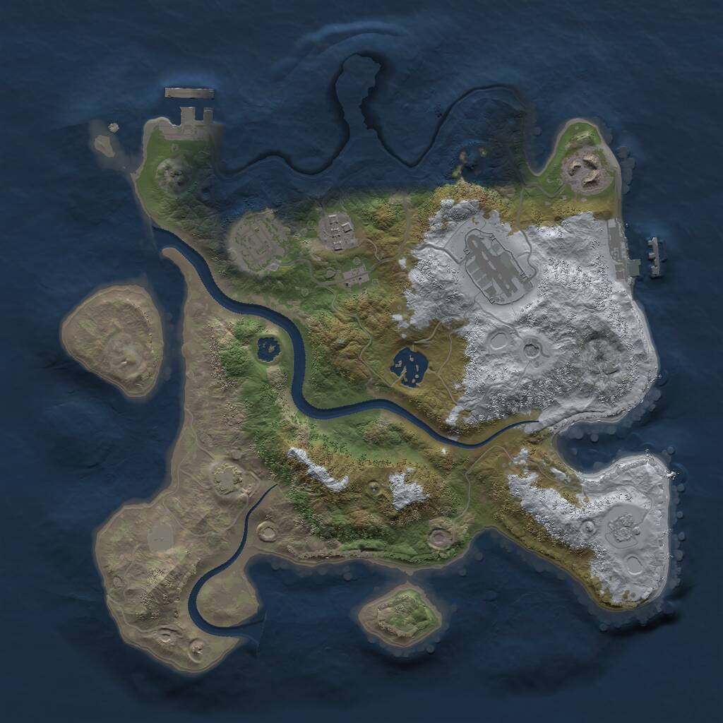 Rust Map: Procedural Map, Size: 3000, Seed: 1478775398, 11 Monuments