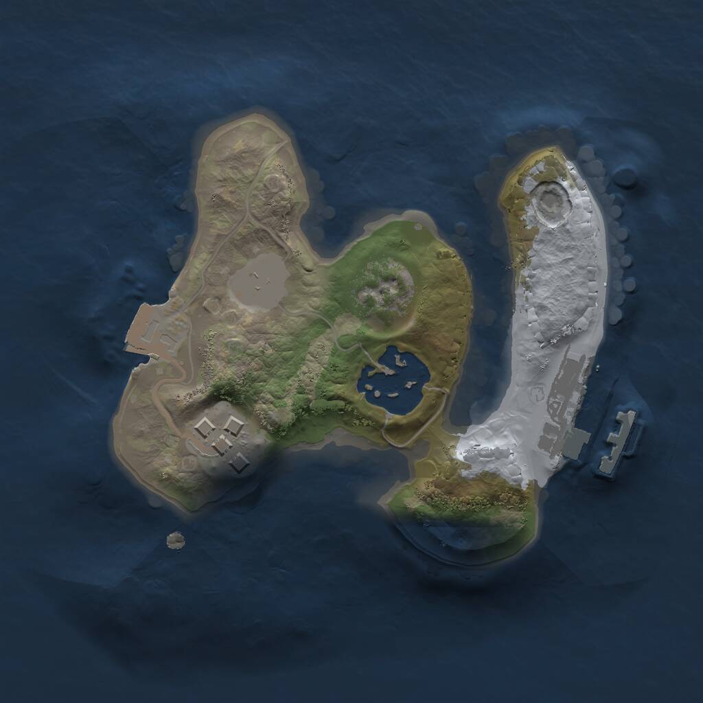 Rust Map: Procedural Map, Size: 1600, Seed: 957382280, 4 Monuments