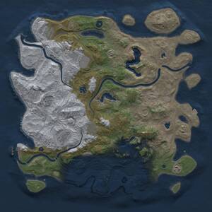 Thumbnail Rust Map: Procedural Map, Size: 4500, Seed: 554826982, 15 Monuments
