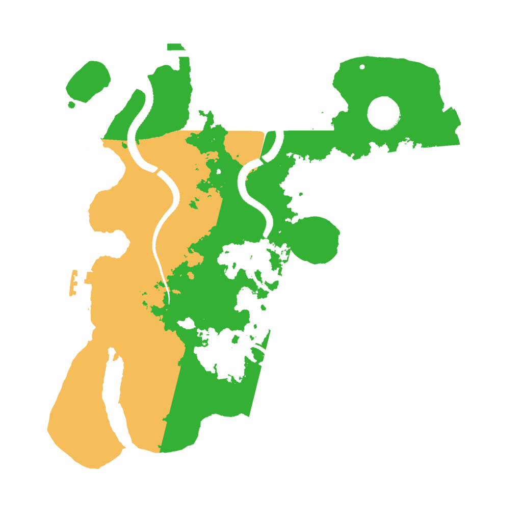 Biome Rust Map: Procedural Map, Size: 3000, Seed: 38291