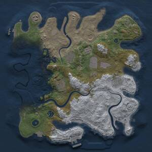 Thumbnail Rust Map: Procedural Map, Size: 3500, Seed: 138304, 14 Monuments