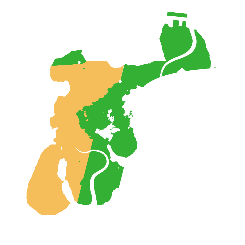 Biome Rust Map: Procedural Map, Size: 2500, Seed: 38291