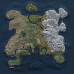 Thumbnail Rust Map: Procedural Map, Size: 3500, Seed: 847291635, 14 Monuments