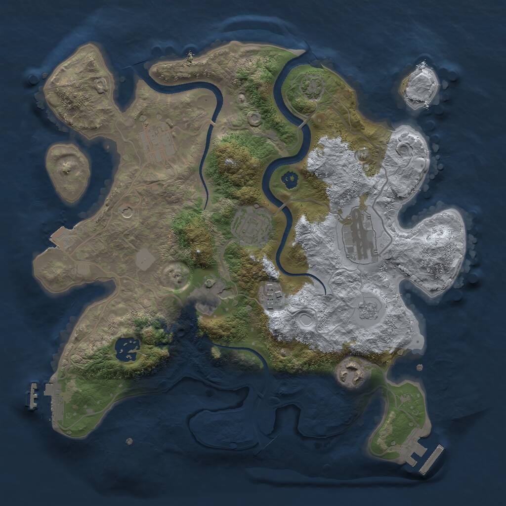 Rust Map: Procedural Map, Size: 3000, Seed: 1756934963, 13 Monuments