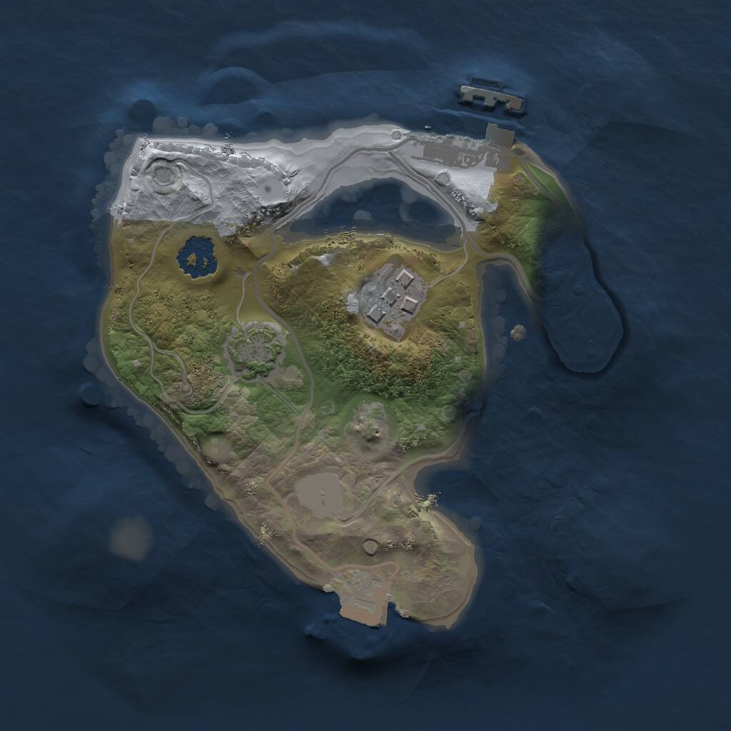 Rust Map: Procedural Map, Size: 1800, Seed: 241772788, 4 Monuments