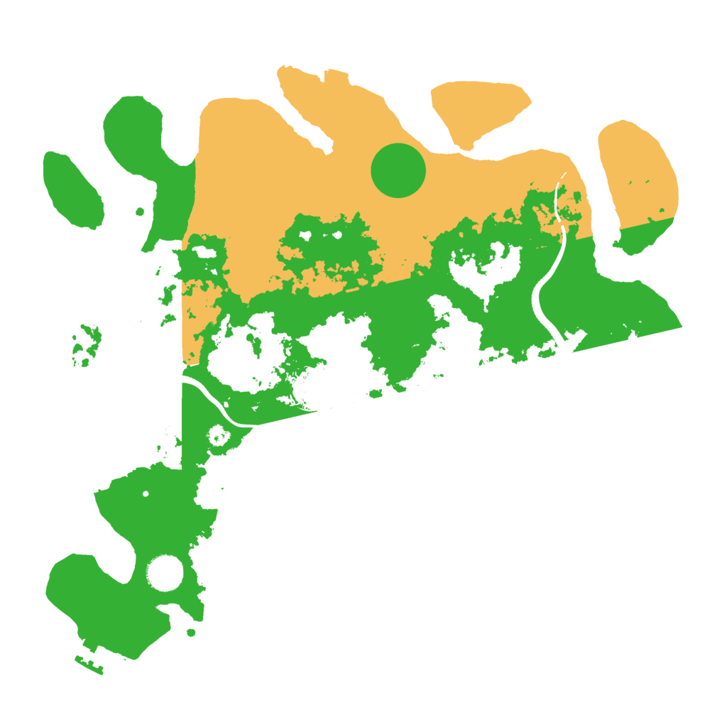 Biome Rust Map: Procedural Map, Size: 3500, Seed: 121549