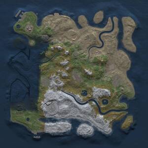 Thumbnail Rust Map: Procedural Map, Size: 3600, Seed: 1241586524, 14 Monuments