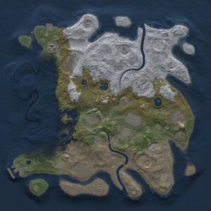 Thumbnail Rust Map: Procedural Map, Size: 3700, Seed: 1325744274, 15 Monuments