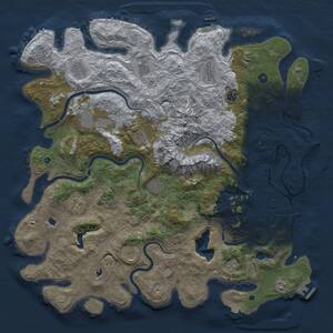 Thumbnail Rust Map: Procedural Map, Size: 5000, Seed: 181619539, 17 Monuments