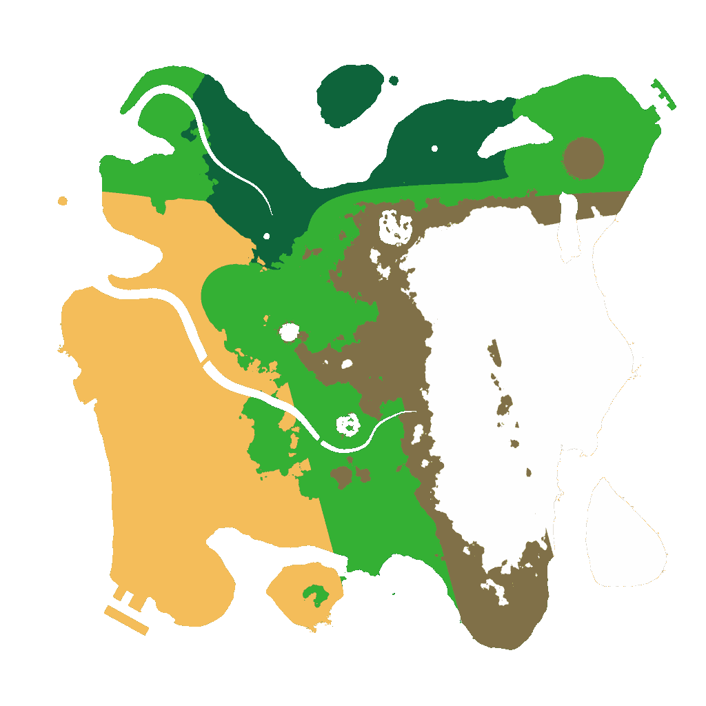 Biome Rust Map: Procedural Map, Size: 3000, Seed: 66847