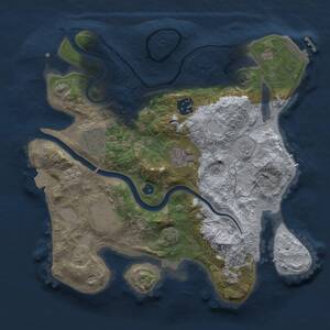 Thumbnail Rust Map: Procedural Map, Size: 3000, Seed: 66847, 10 Monuments
