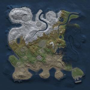 Thumbnail Rust Map: Procedural Map, Size: 3000, Seed: 62136, 11 Monuments