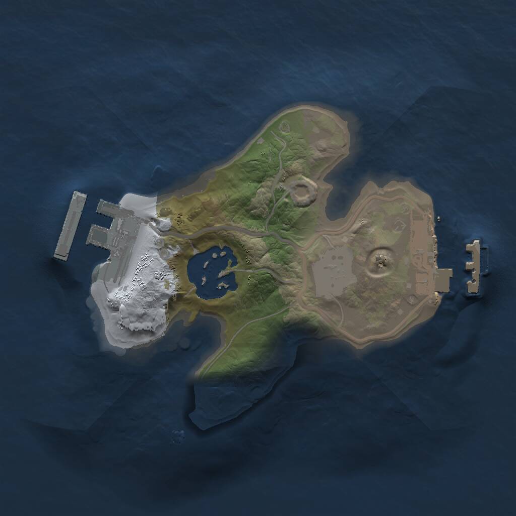 Rust Map: Procedural Map, Size: 1500, Seed: 831, 4 Monuments