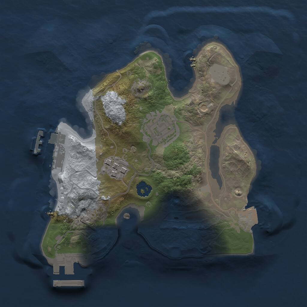 Rust Map: Procedural Map, Size: 2000, Seed: 162923553, 5 Monuments