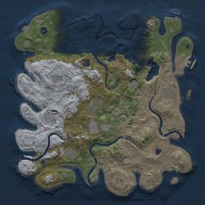 Thumbnail Rust Map: Procedural Map, Size: 4250, Seed: 1874452264, 17 Monuments