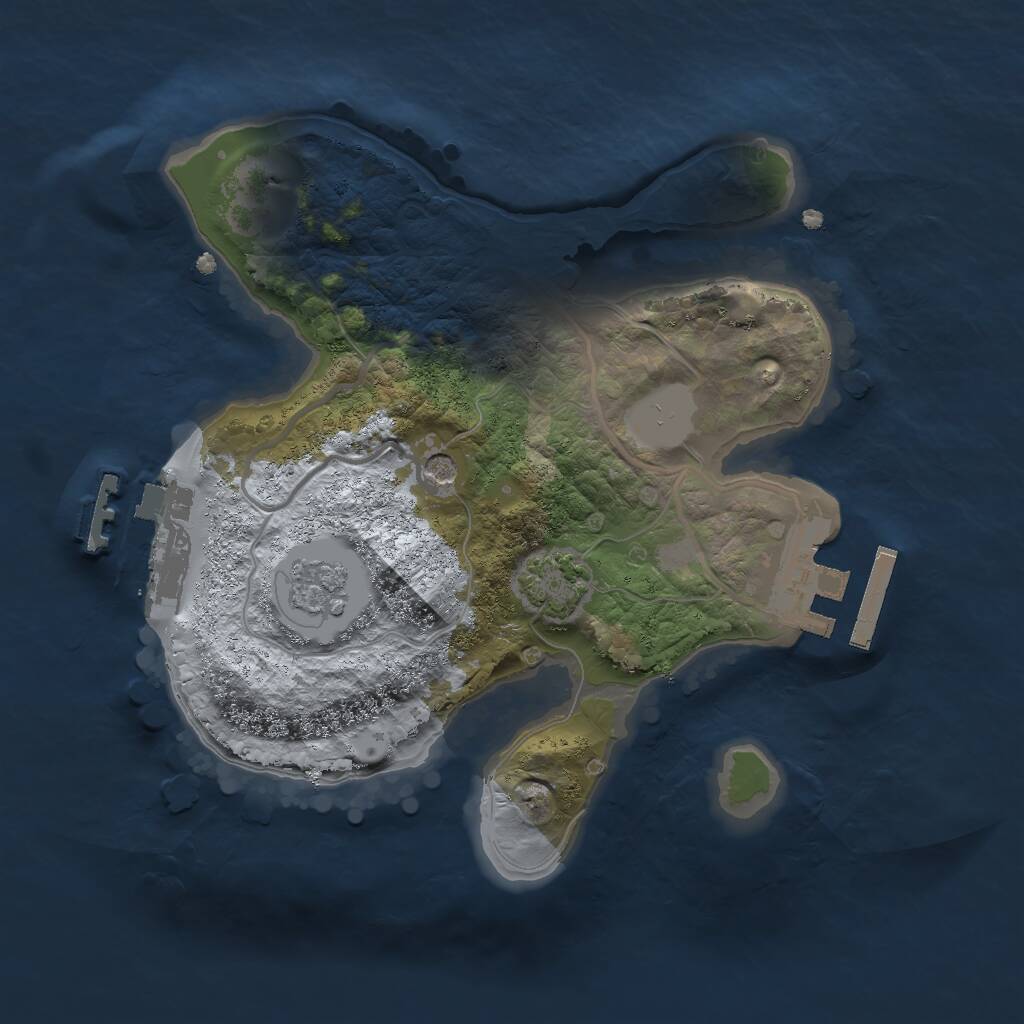 Rust Map: Procedural Map, Size: 2000, Seed: 7101998, 6 Monuments