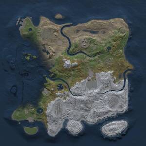 Thumbnail Rust Map: Procedural Map, Size: 3500, Seed: 717312879, 15 Monuments