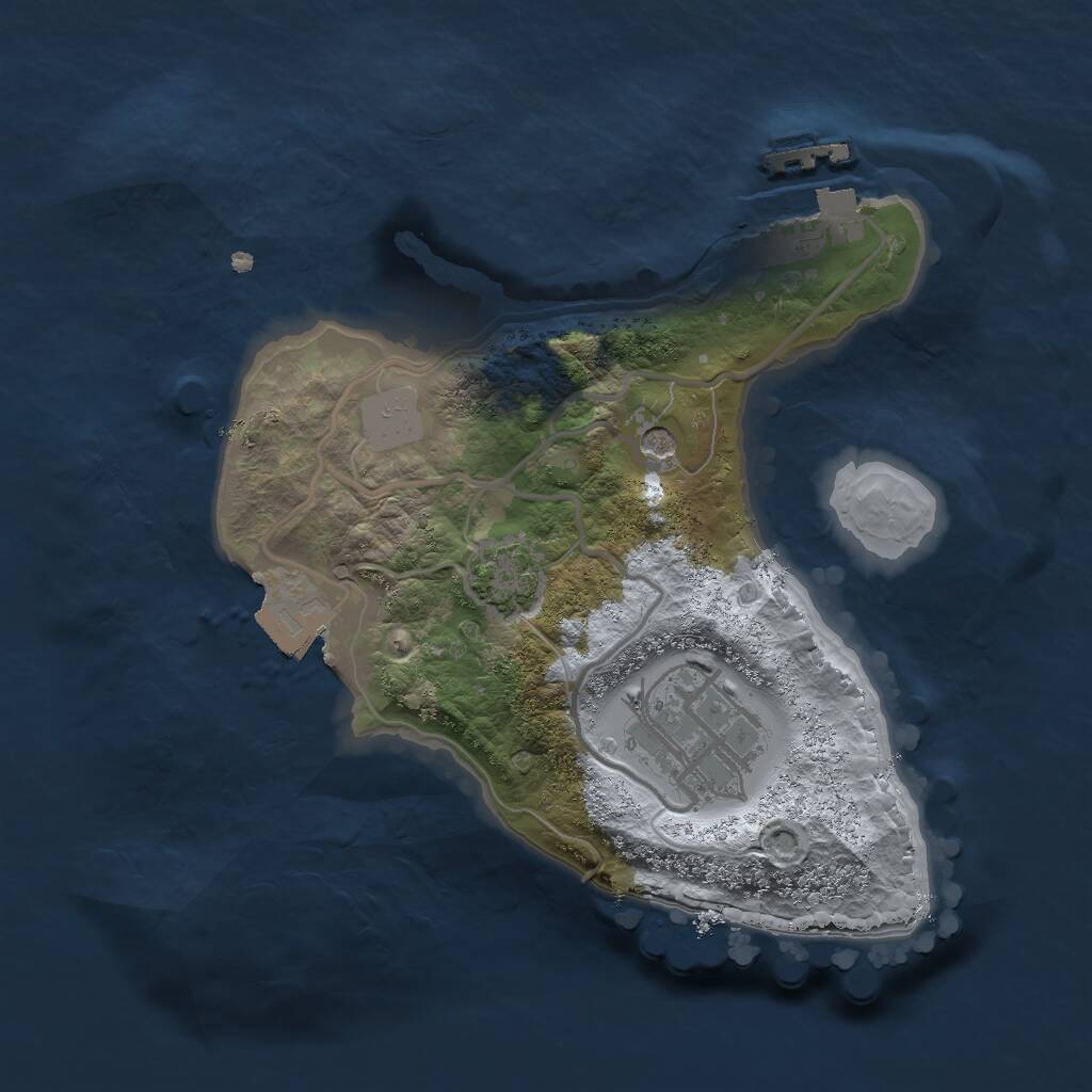 Rust Map: Procedural Map, Size: 2000, Seed: 681051082, 5 Monuments