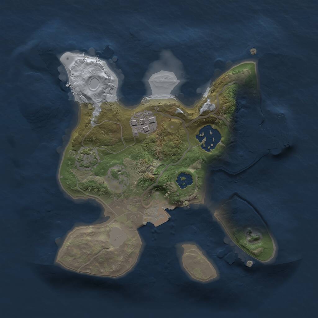 Rust Map: Procedural Map, Size: 2000, Seed: 237289752, 5 Monuments