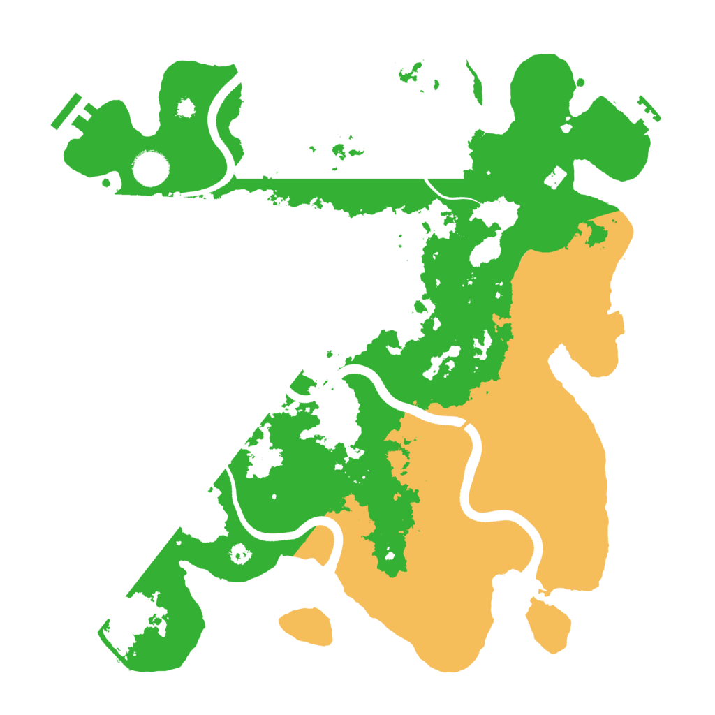 Biome Rust Map: Procedural Map, Size: 3500, Seed: 153456