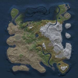 Thumbnail Rust Map: Procedural Map, Size: 3500, Seed: 20260821, 13 Monuments