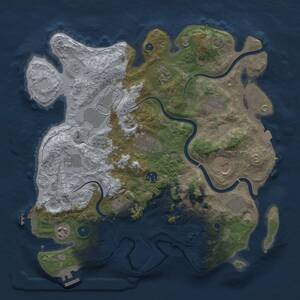 Thumbnail Rust Map: Procedural Map, Size: 3850, Seed: 1620151965, 17 Monuments