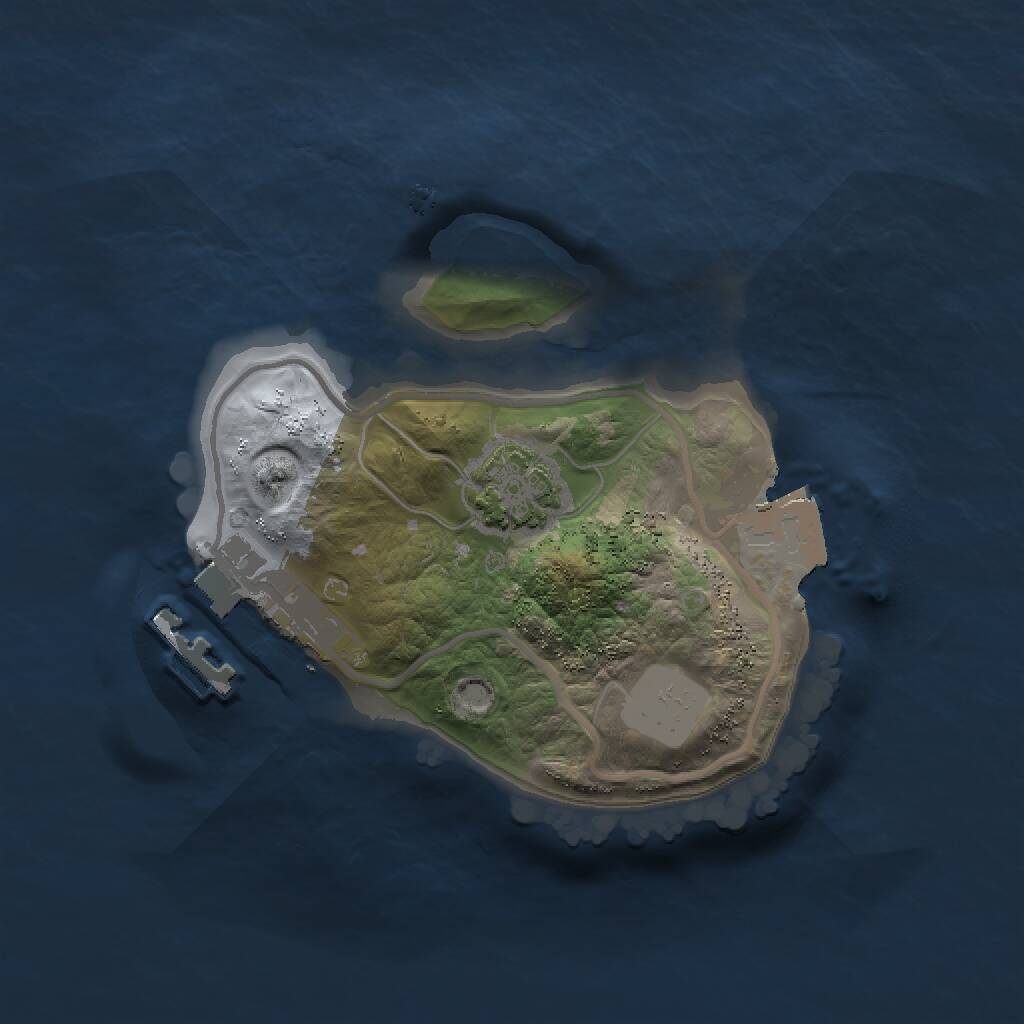 Rust Map: Procedural Map, Size: 1500, Seed: 30001, 3 Monuments